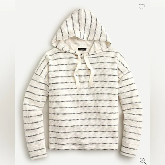 J Crew Herringbone Zigzag Hoodie - Picture 1 of 4